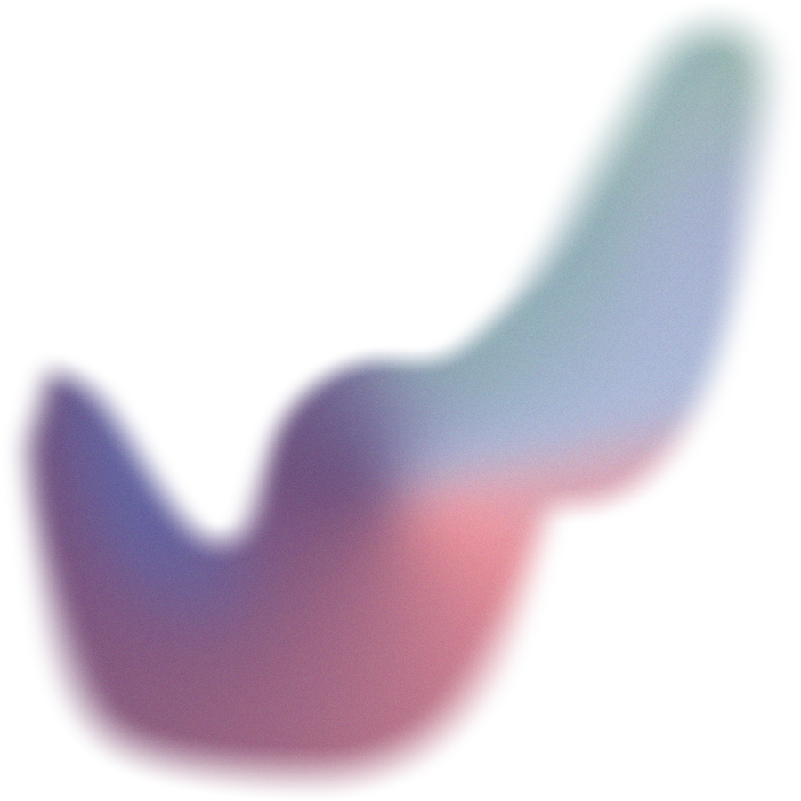 Glowy Gradient Abstract Brush Stroke Blob